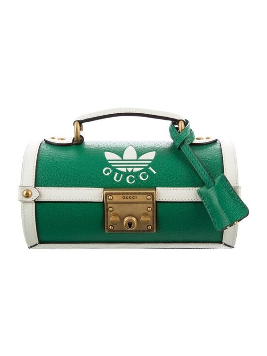 Gucci Handbags - NWOT - Gucci x Adidas Golf Ball Case Bag Green White Leather w/ Golf Balls